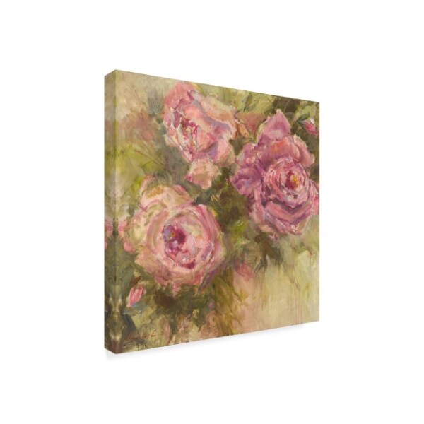 Mary Miller Veazie 'Pink Roses' Canvas Art,35x35